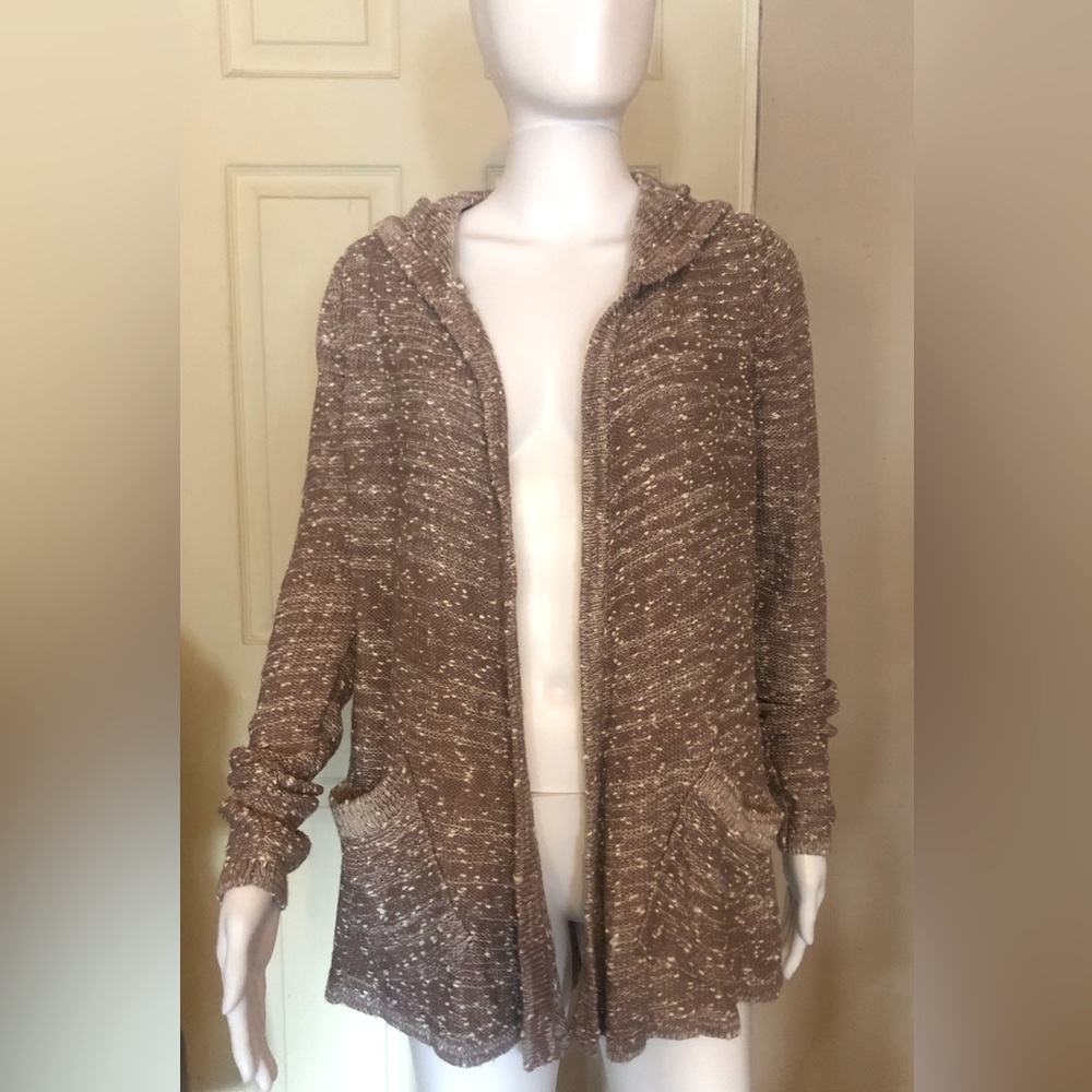 Belle by Belldini Long Duster Hooded Cardigan Size Small